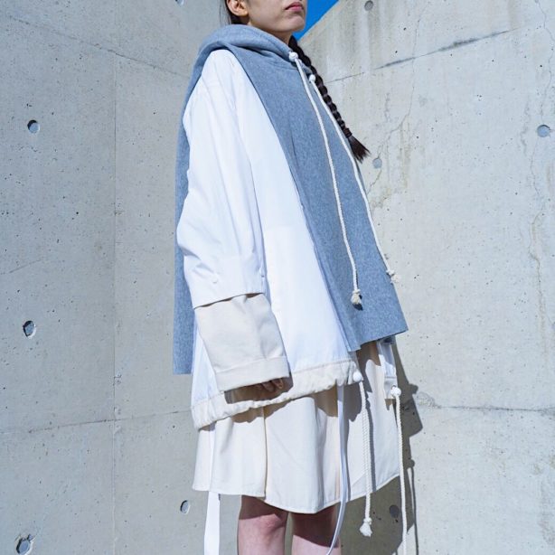 coach-jacket/Metabolism（メタボリズム建築）-白×生成